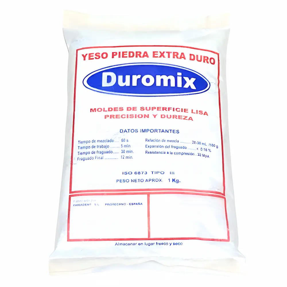 Yeso Piedra Tipo Iii Extra Duro Duromix® 1 Kg (1 Caja 2 Unid.) Yeso Piedra Tipo Iii Extra Duro Duromix® 1 Kg (1 Caja 2 Unid.)