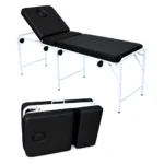 Camilla Portátil Reclinable Tipo Maletín Plegable 1 Set Completo Negro