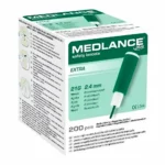 Lancetas Retráctiles Estériles Medlance® Plus Extra 21G x 2.4 mm